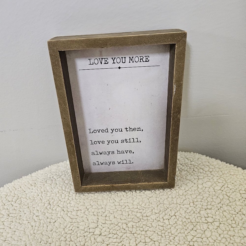 Brown Wooden Love Quote Frame - Picture 3 of 8